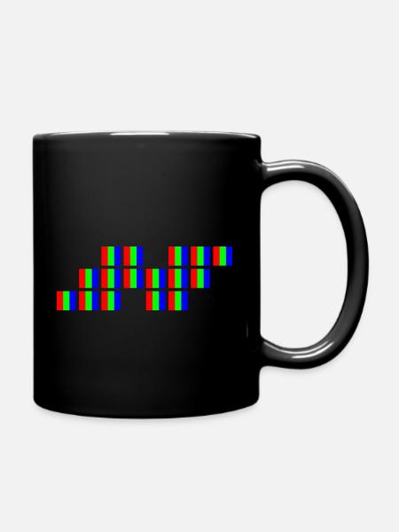 Pixel Art Tilde - Tasse einfarbig - Schwarz