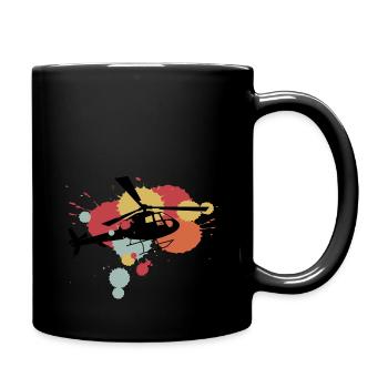 Hélicoptère Hélicoptère Rétro Cadeau - Mug uni - noir - Droite