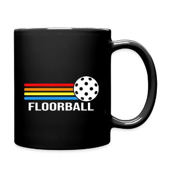 Floorball Unihockey FLOORBALLspieler - Tasse einfarbig - Schwarz - Rechts