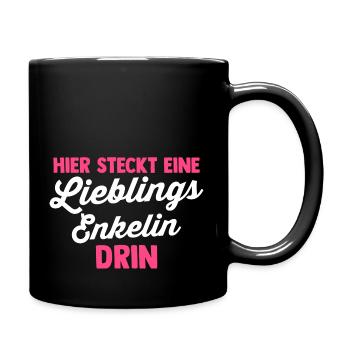 Enkelin - Tasse einfarbig - Schwarz - Rechts