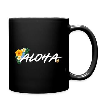 Aloha Watercolor - Tasse einfarbig - Schwarz - Rechts