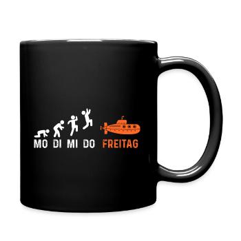 Tauchboot Unterseeboot Unterwasserboot U-Boot - Tasse einfarbig - Schwarz - Rechts