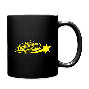 Lighting up your Mind - Tasse einfarbig - Schwarz - Rechts