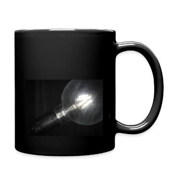 Glowing vintage light bulb - Full Colour Mug - black - Right