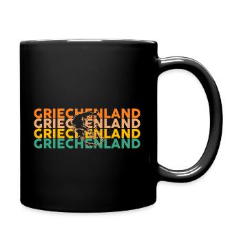 Griechen Grieche Griechenland - Tasse einfarbig - Schwarz - Rechts