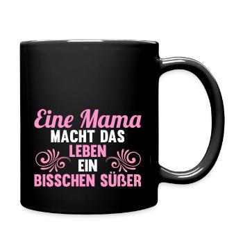 Mutter Muttertag Mama - Tasse einfarbig - Schwarz - Rechts