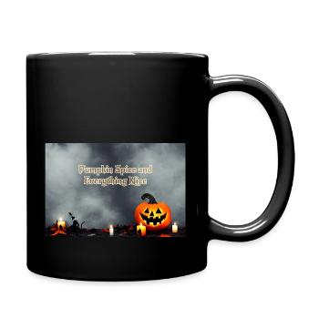 Halloween-Kürbis - Tasse einfarbig - Schwarz - Rechts