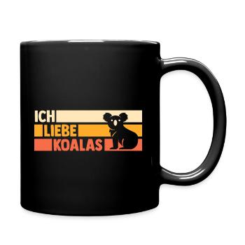 Koalabär Koala - Tasse einfarbig - Schwarz - Rechts