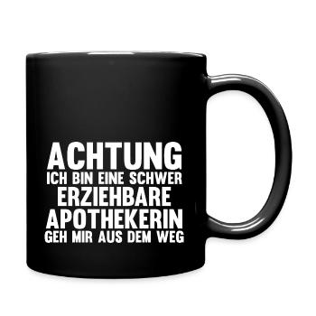Apotheke Pharmazie Mediziner Apothekerin - Tasse einfarbig - Schwarz - Rechts