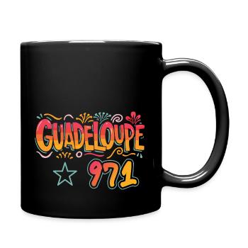 Guadeloupe 971 - idee cadeau design Guadeloupéen - Mug uni - noir - Droite