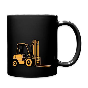 Gabelstapler Gabelstapler Gabelstapler - Tasse einfarbig - Schwarz - Rechts
