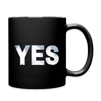 YES. One shirt, one word. - Full Colour Mug - black - Right