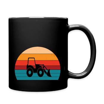 vintage chantier travail travaux - Mug uni - noir - Droite