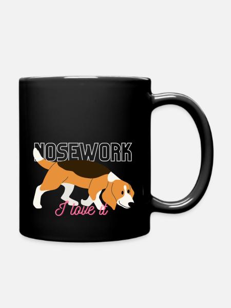 Ich trainiere NOSEWORK - ich liebe es - Tasse einfarbig - Schwarz