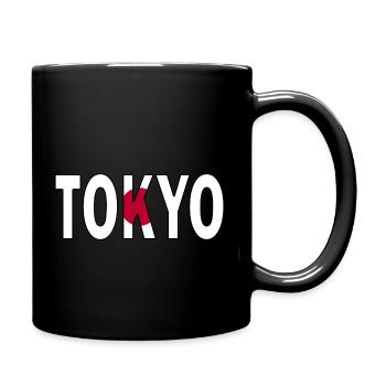 Tokyo aux couleurs nationales - Mug uni - noir - Droite