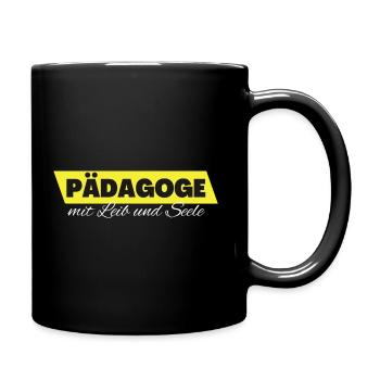 Pädagoge mit Leib und Seele - Tasse einfarbig - Schwarz - Rechts