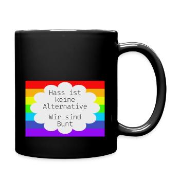 Hass ist keine Alternative - Tasse einfarbig - Schwarz - Rechts