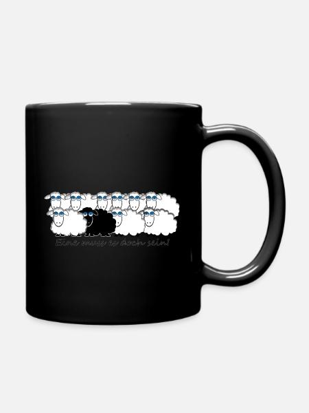Das schwarze Schaf - Tasse einfarbig - Schwarz