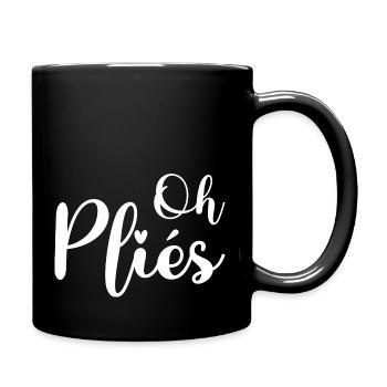Oh Plies Lustige Ballett-Tanzlehrerin - Tasse einfarbig - Schwarz - Rechts