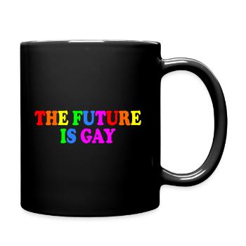 The future is gay - Full Colour Mug - black - Right