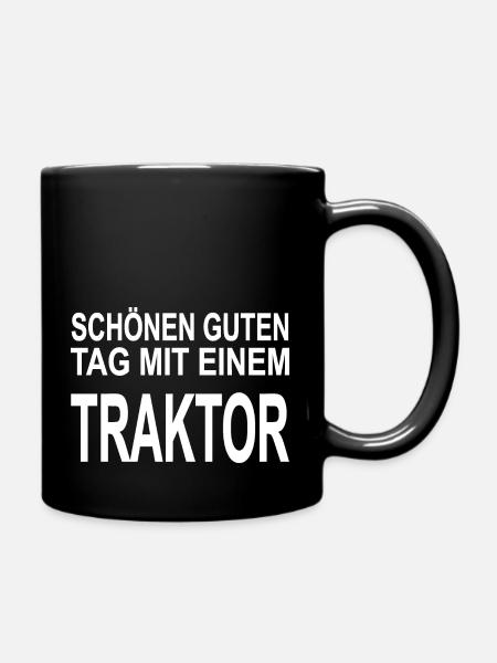 Traktor - Tasse einfarbig - Schwarz