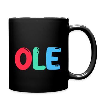 Name - Ole - Tasse einfarbig - Schwarz - Rechts
