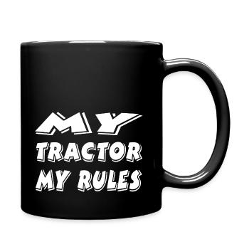 Traktor - Tasse einfarbig - Schwarz - Rechts