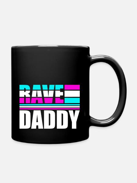 Rave Daddy EDM Techno Music Raver Party Festival - Ensfarget kopp - svart