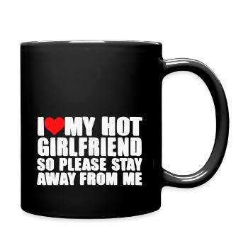 I LOVE MY HOT GIRLFRIEND - Full Colour Mug - black - Right