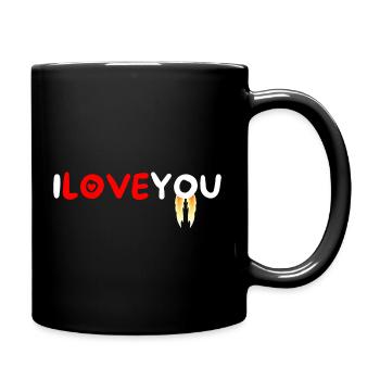 Ich liebe dich Erklärung Liebespaare - Tasse einfarbig - Schwarz - Rechts