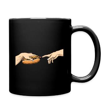 Creation Of Hot Dog - Hot Dog Lover Fast Food - Full Colour Mug - black - Right