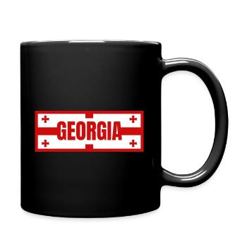 Conception du drapeau géorgien - Mug uni - noir - Droite