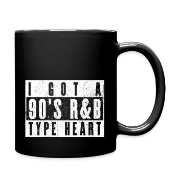 R&B Vibes der 90er – Gefühl Pur - Tasse einfarbig - Schwarz - Rechts
