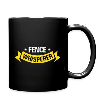 fence whisperer Design for a fence installer - Tasse einfarbig - Schwarz - Rechts