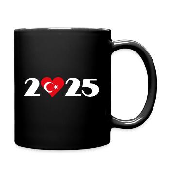 I love Türkei 2025, Urlaub in der Türkei 2025 - Tasse einfarbig - Schwarz - Rechts