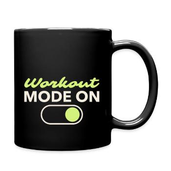 Workout Mode On - Full Colour Mug - black - Right