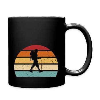 Nature Mountain Hiking Gift T-Shirt - Full Colour Mug - black - Right
