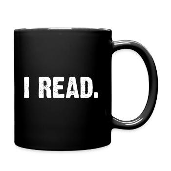 I Read - Tasse einfarbig - Schwarz - Rechts
