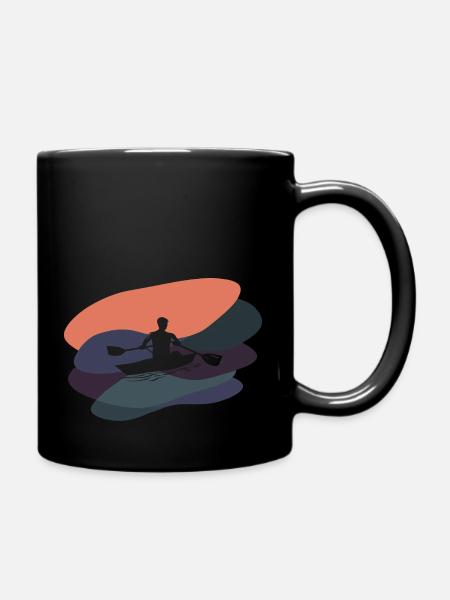 Rudern Regatta Fluss - Tasse einfarbig - Schwarz