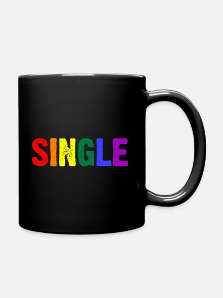 Single Regenbogen - Tasse einfarbig - Schwarz