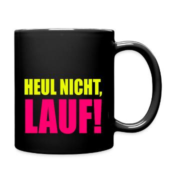Ne pleurez pas, courez ! - Course à pied, jogging, sport, course à pied - Mug uni - noir - Droite