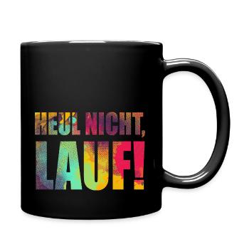 Ne pleurez pas, courez ! - Course à pied, jogging, sport, course à pied - Mug uni - noir - Droite