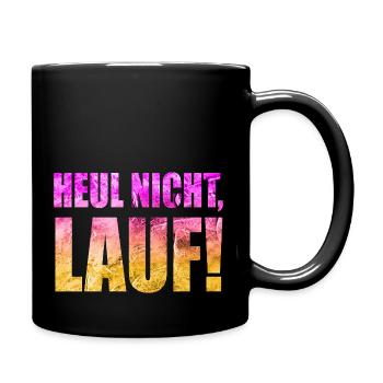 Ne pleurez pas, courez ! - Course à pied, jogging, sport, course à pied - Mug uni - noir - Droite