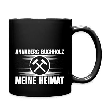 Annaberg Buchholz Meine Heimat - Tasse einfarbig - Schwarz - Rechts