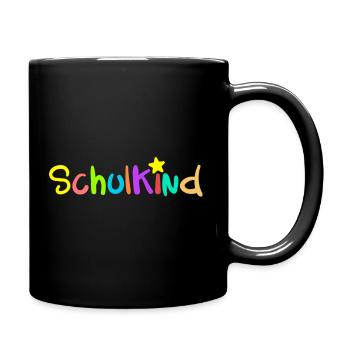 SCHULKIND - Einschulung Erstklässler Klasse 1 - Tasse einfarbig - Schwarz - Rechts