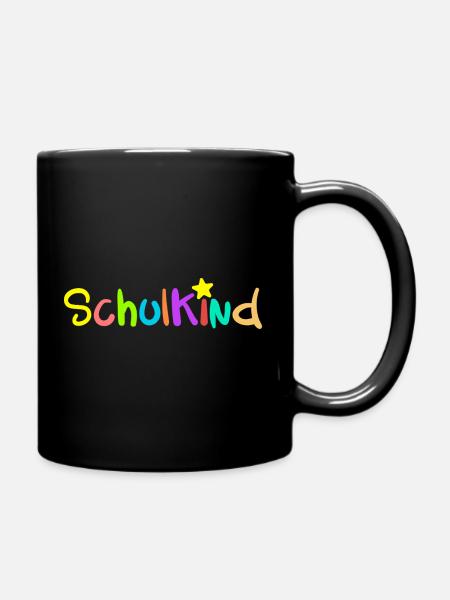 SCHULKIND - Einschulung Erstklässler Klasse 1 - Tasse einfarbig - Schwarz