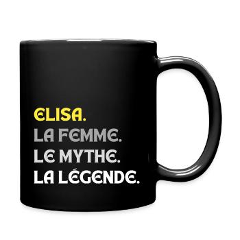 ELISA LA FEMME LE MYTHE LA LEGENDE - Mug uni - noir - Droite