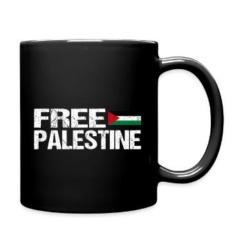Free palestine - Tasse einfarbig - Schwarz - Rechts