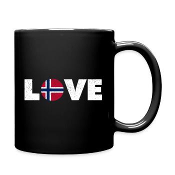 Norway - Love - Norge - Liebe - Norwegen - Full Colour Mug - black - Right