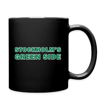 Stockholms grüne Seite - Tasse einfarbig - Schwarz - Rechts